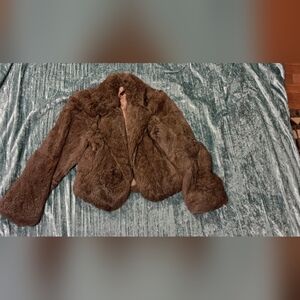 Vintage 1940s rabbit fur coat